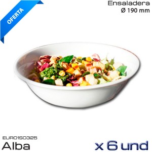 Ensaladera individual alba 19 cms