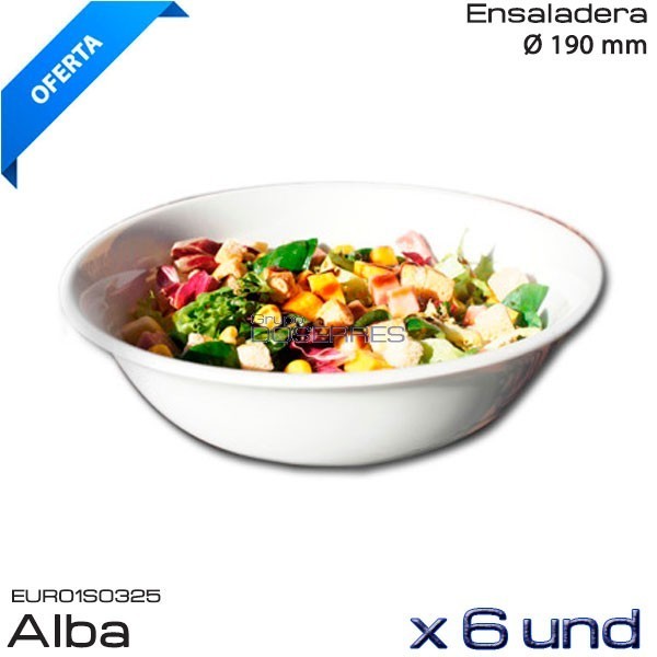Ensaladera individual alba 19 cms