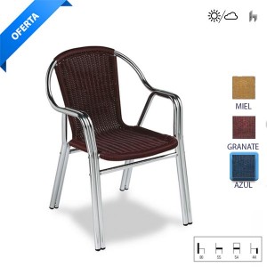 Silla para exterior M284 azul