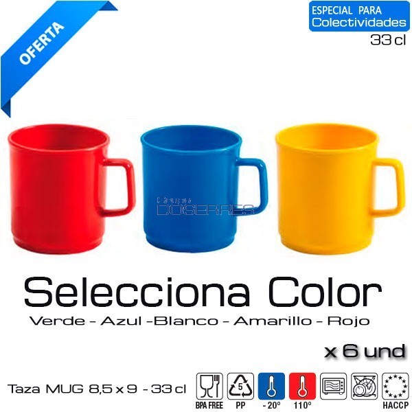 Taza colores 33 cl
