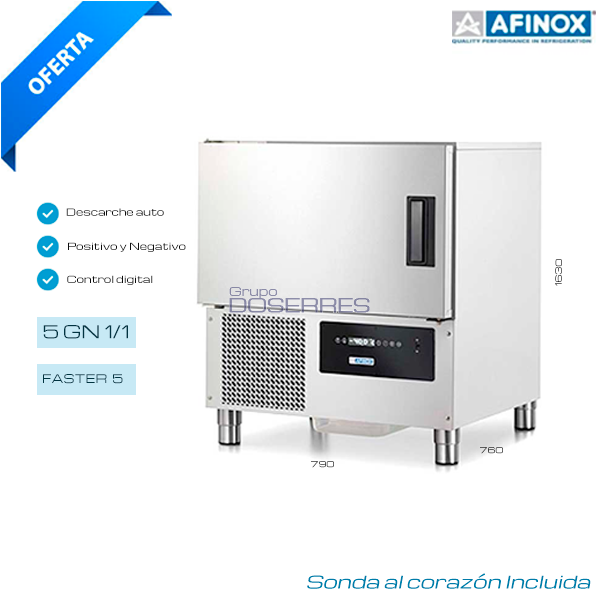 Abatidor de temperatura Faster 5