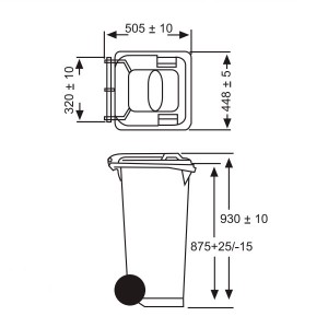 Contenedor de Basura 80 Litros
