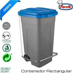 Cubo 80 litros pedal + ruedas