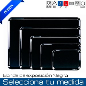 Bandejas para exposición negra