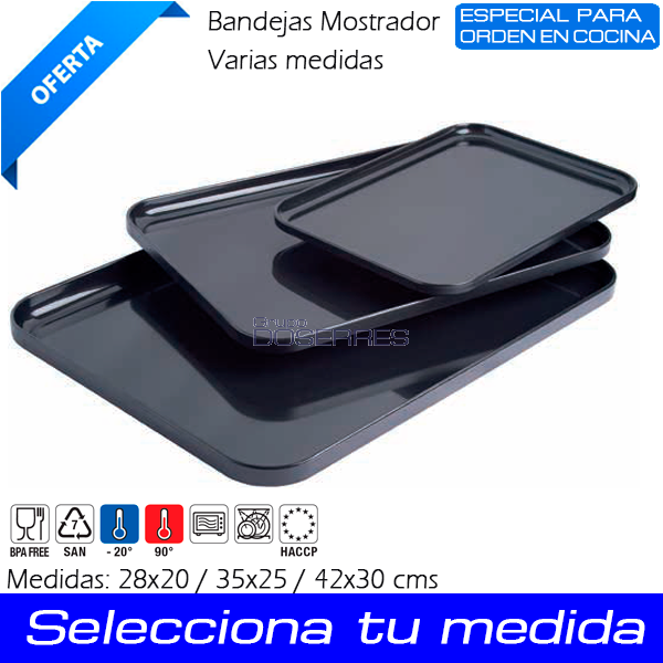 Bandejas para Mostrador negra