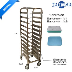 Carro para bandejas isotérmicas [12 bandejas]