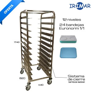 Carro para bandejas isotérmicas [24 bandejas]
