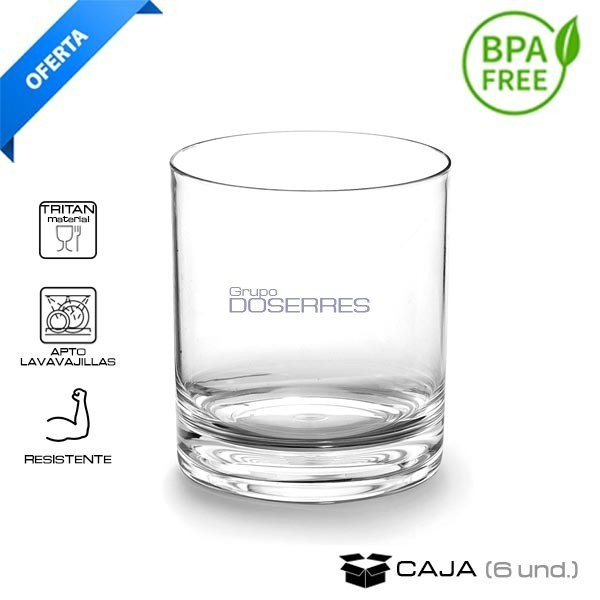 Vaso wishky Tritán  (Caja 6 und.)