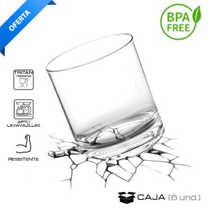 Vaso agua Tritán (Caja 6 und.)