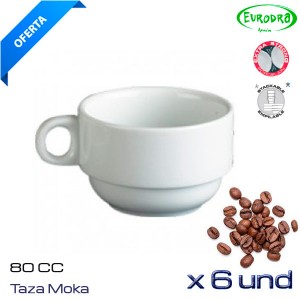 Taza de moka 80 cc porcelana