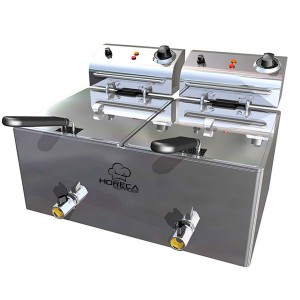 Freidora 8+8 lts / 4+4 KW