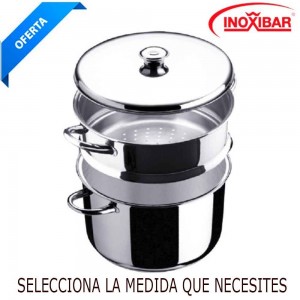 Conjunto cocedor al vapor Inox