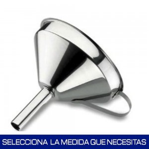 Embudo inox con filtro