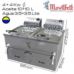 Freidora agua/aceite FH10+10  Movilfrit