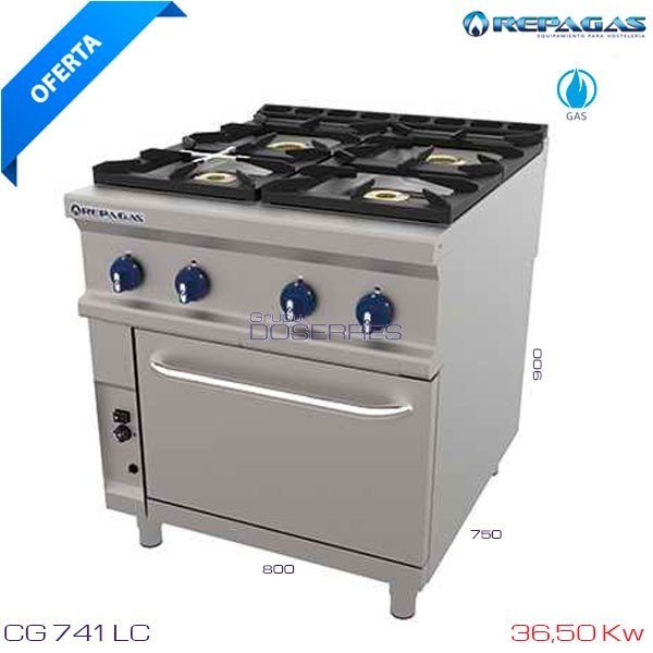 Cocina 4 fuegos CG-741 LC